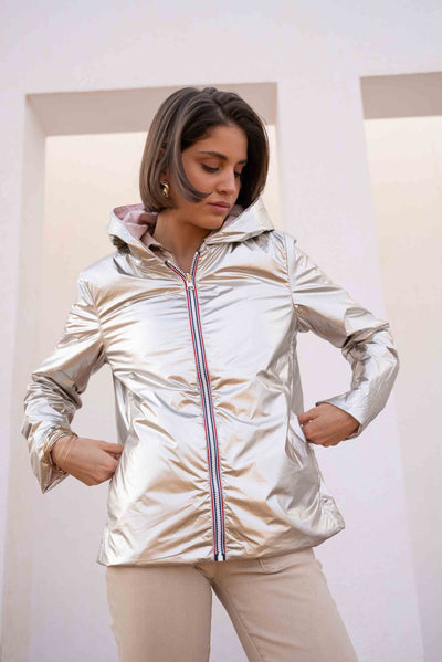 coupe vent impermeable femme #couleur_rose-nude