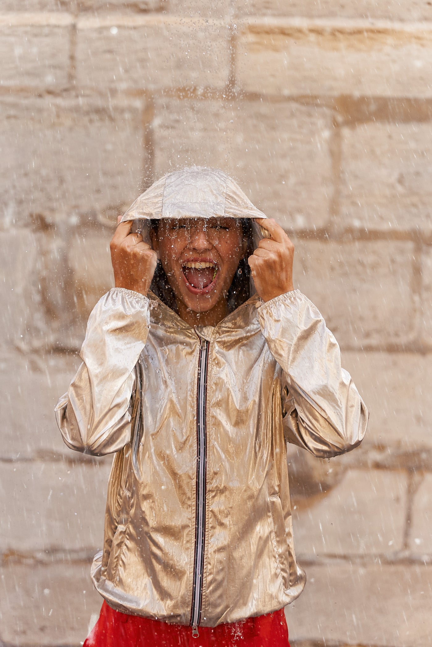 impermeable femme #couleur_or