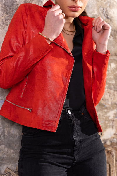 Vestes femmes demi saison Laura Jo #couleur_rouge