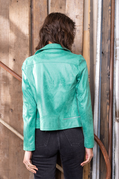 Vestes femmes demi saison Laura Jo #couleur_vert-d-eau