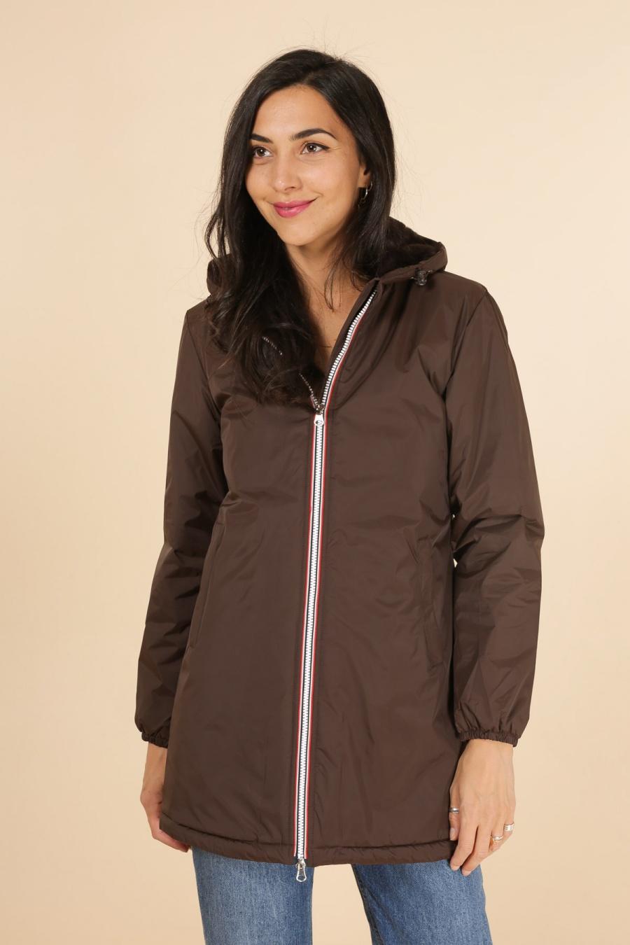 Coupe vent fourré femme Laura Jo #couleur_choco