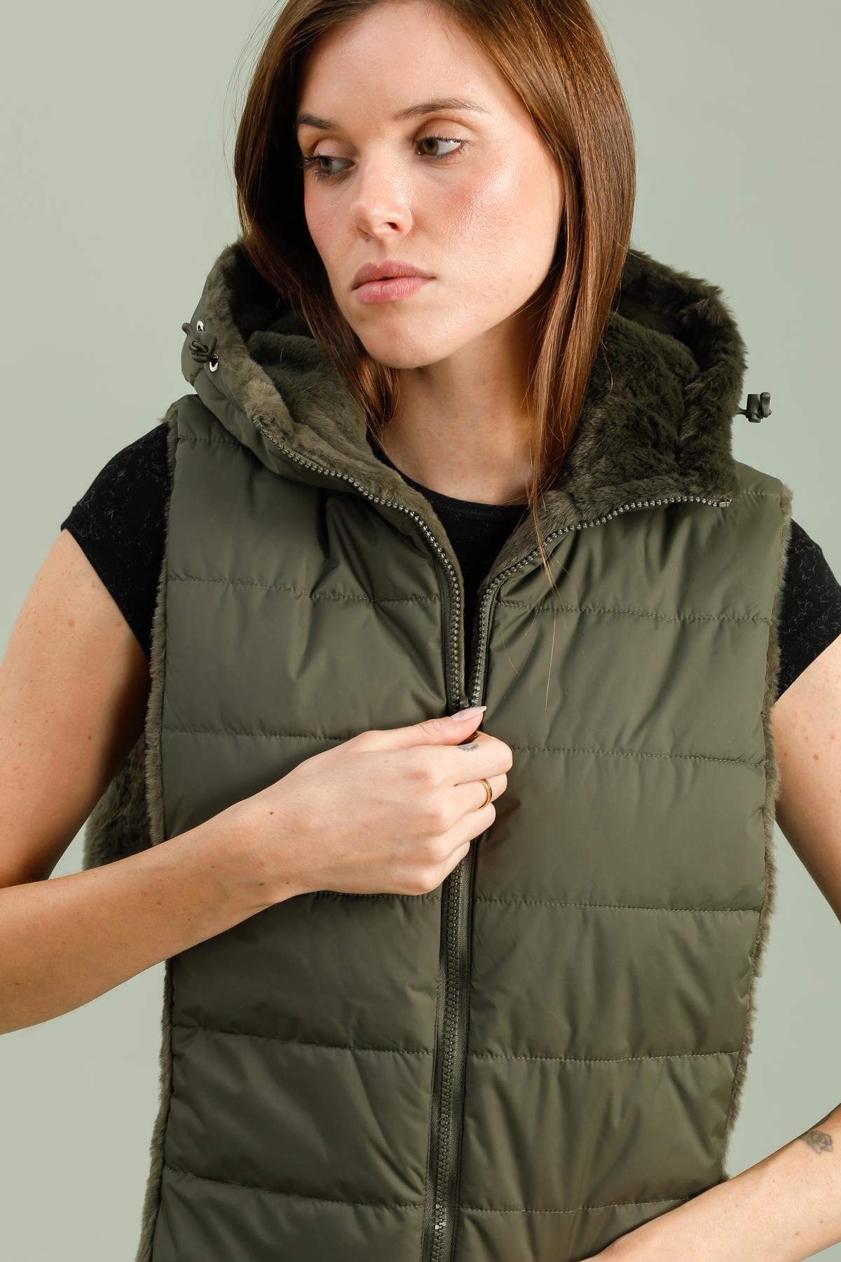 capuche amovible femme #couleur_kaki