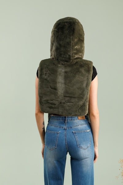 capuche amovible femme #couleur_kaki