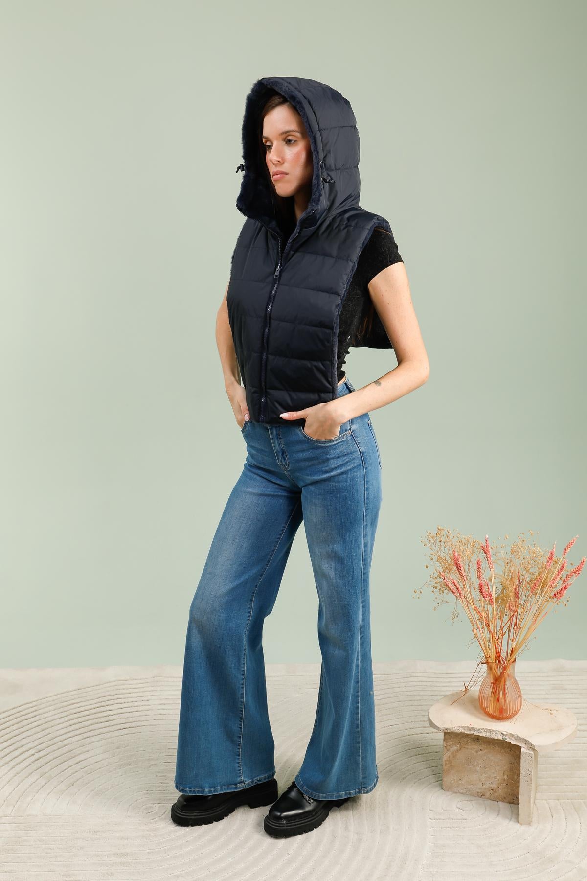 capuche amovible femme #couleur_marine
