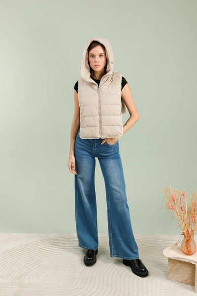 capuche amovible femme #couleur_beige