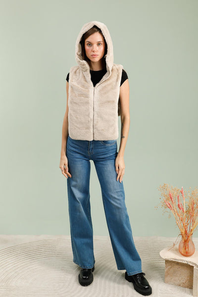 capuche amovible femme #couleur_beige