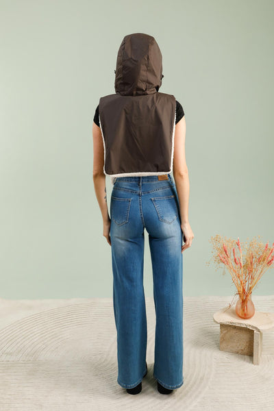 capuche amovible fourrure #couleur_choco