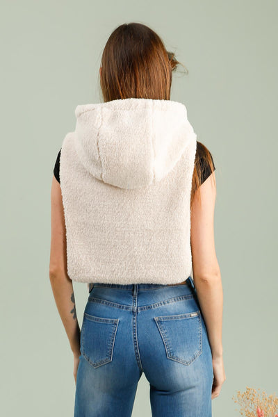 capuche amovible fourrure #couleur_beige