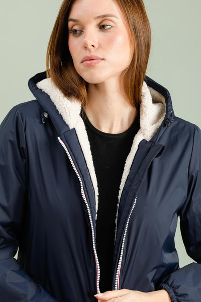 Imperméable doublée polaire femme #couleur_marine
