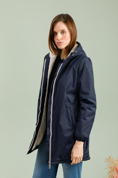 Imperméable doublée polaire femme #couleur_marine