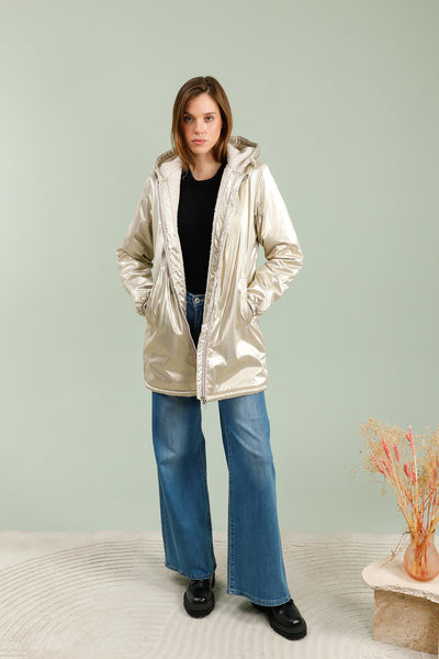 Imperméable doublée polaire femme #couleur_or