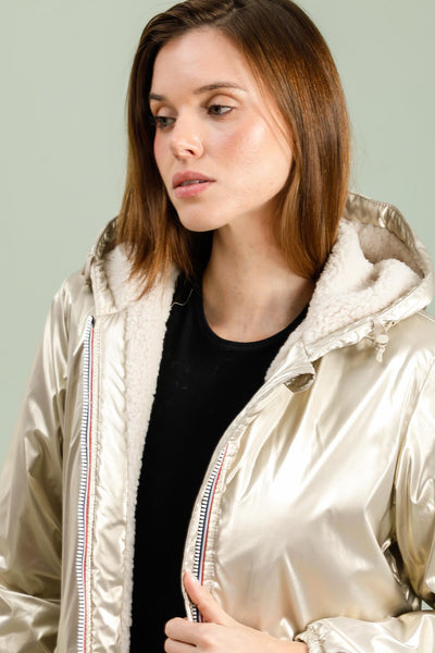 Imperméable doublée polaire femme #couleur_or