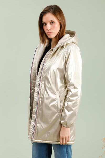 Imperméable doublée polaire femme #couleur_or