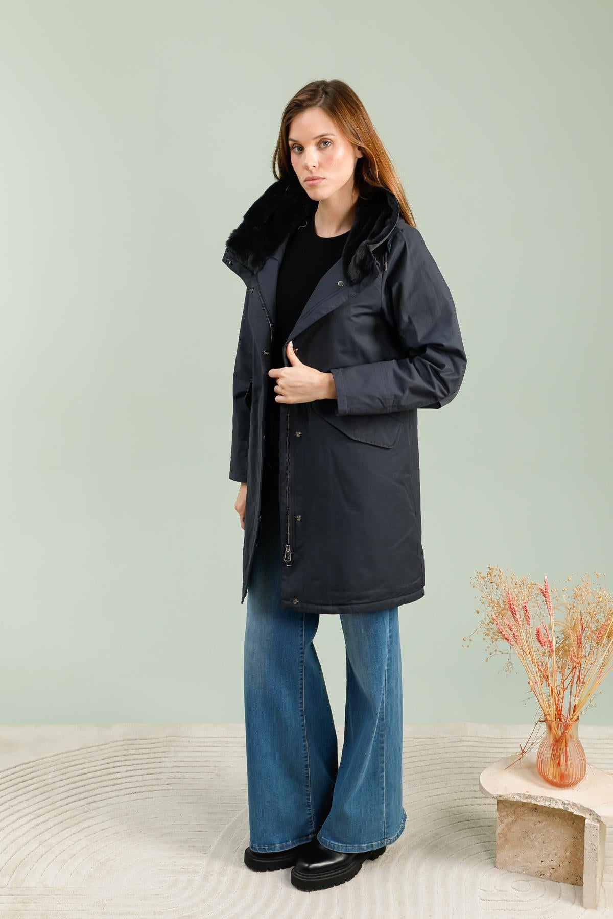 parka femme #couleur_marine