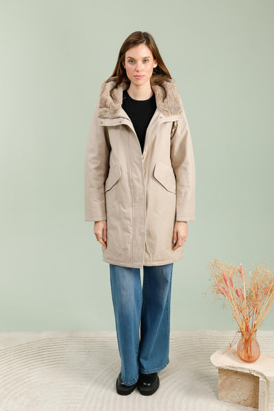 parka femme #couleur_beige