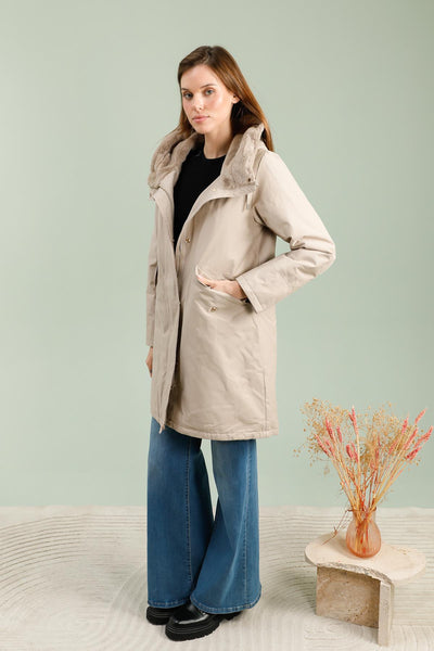 parka femme #couleur_beige