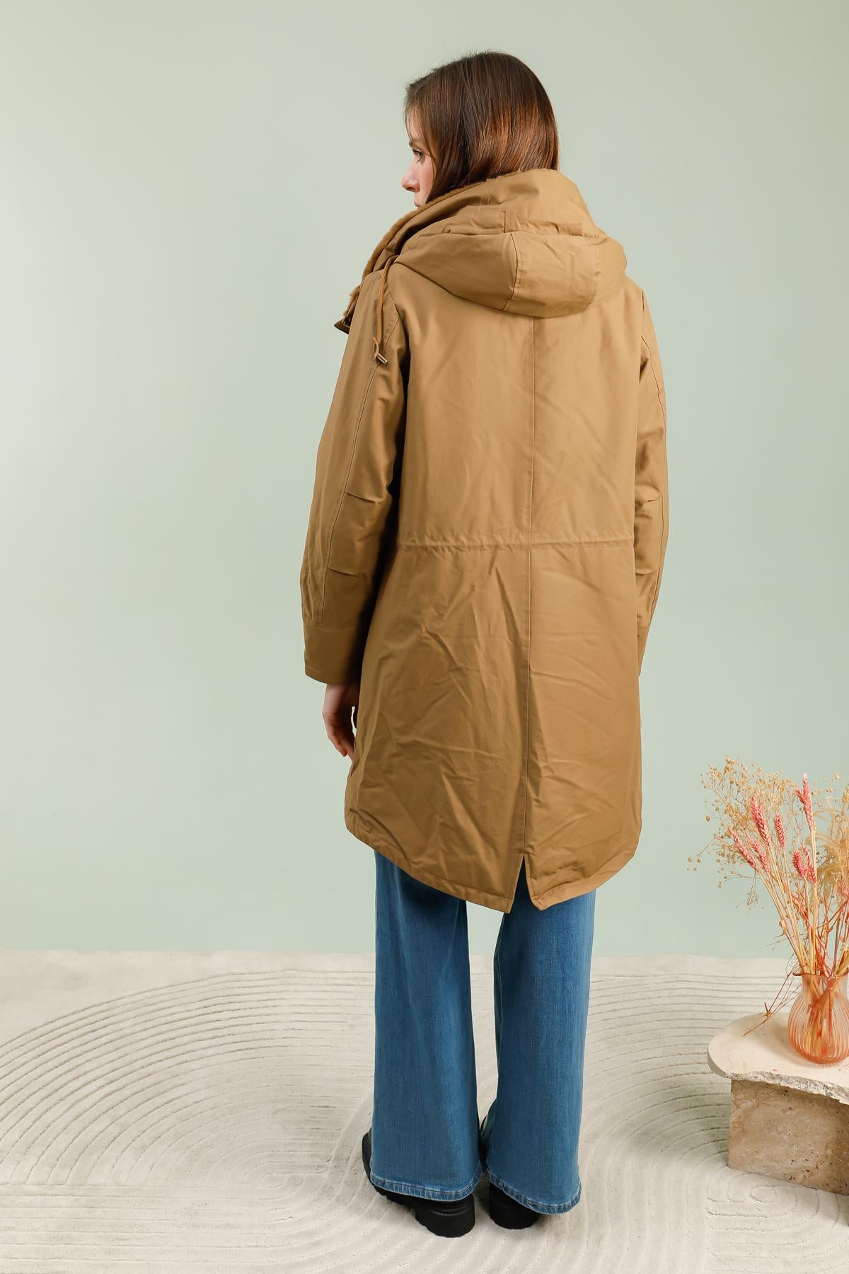 parka femme #couleur_camel