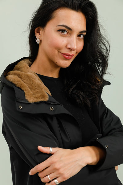 parka hiver femme #couleur_noir-camel