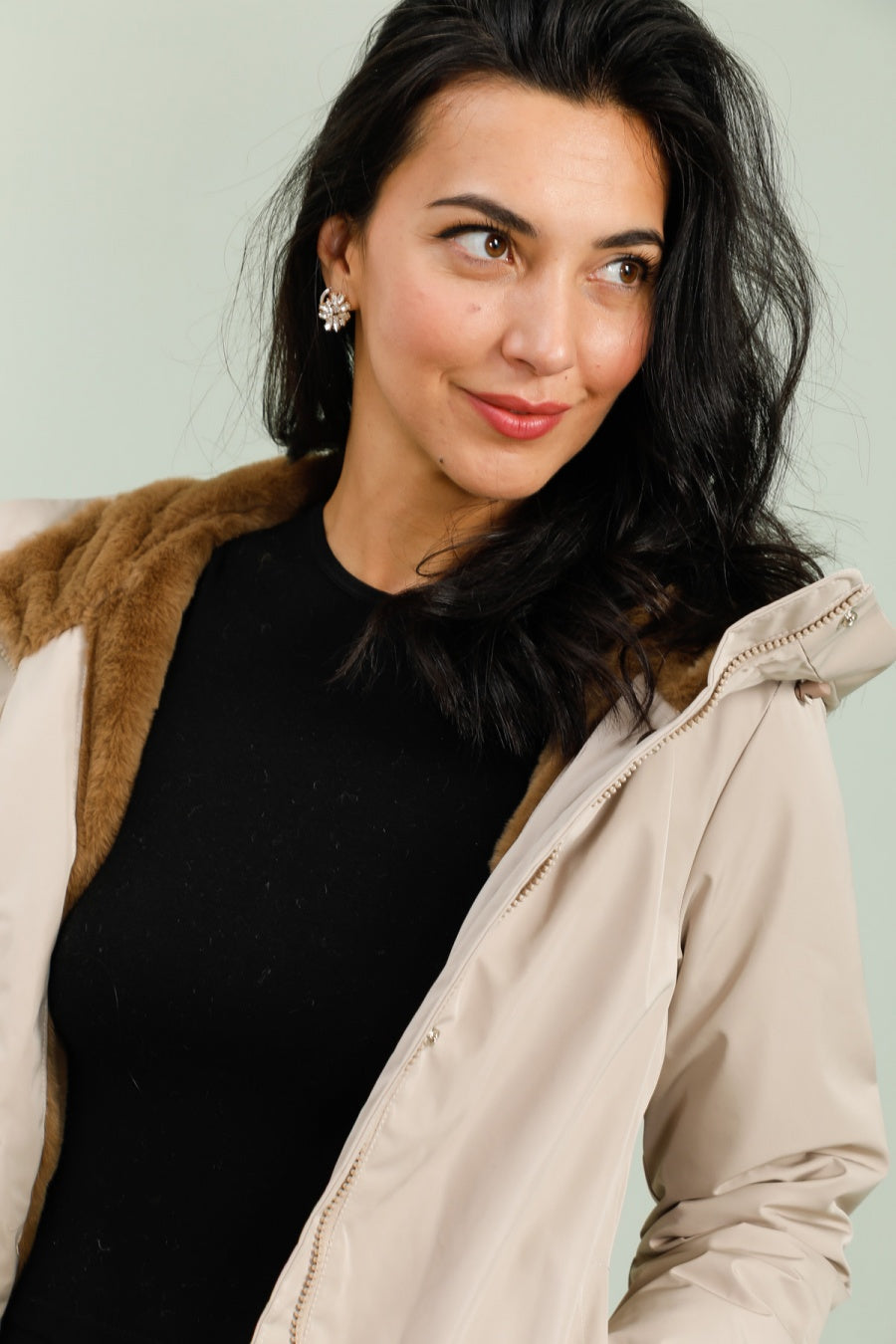 parka hiver femme #couleur_beige-camel