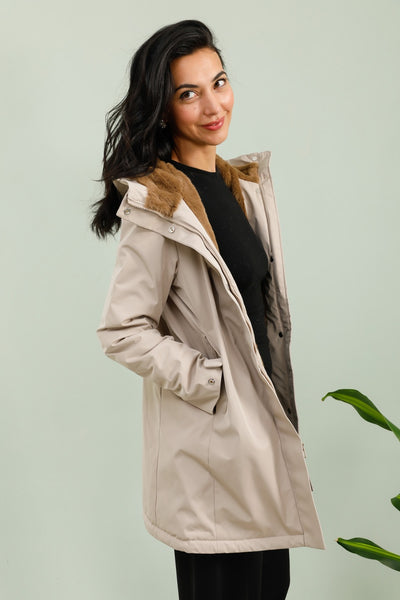 parka hiver femme #couleur_beige-camel