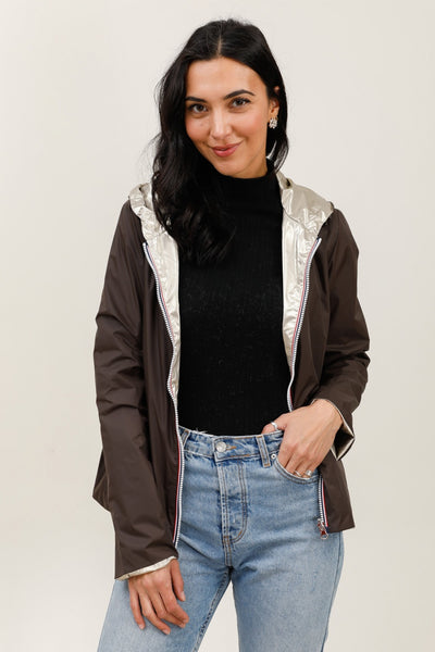 imperméable réversible femme Laura Jo #couleur_choco