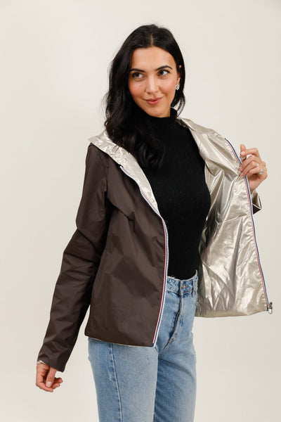 imperméable réversible femme Laura Jo #couleur_choco