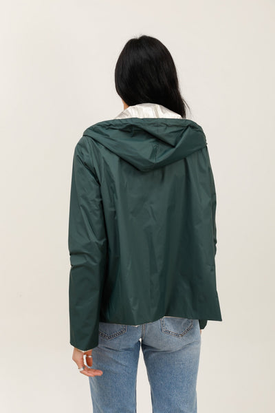 Imperméable réversible court