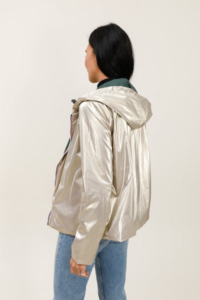 Imperméable réversible court