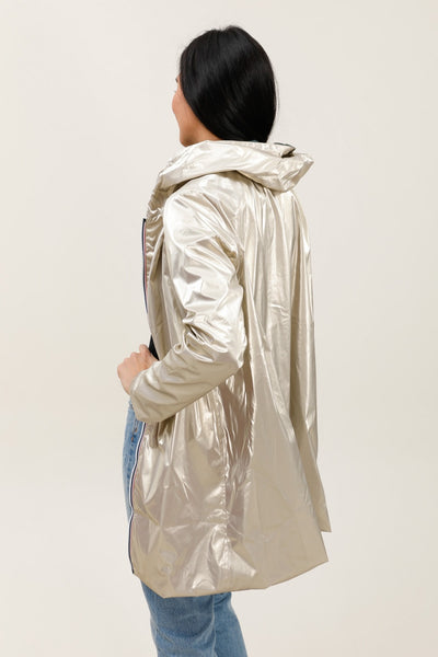 Imperméable réversible long