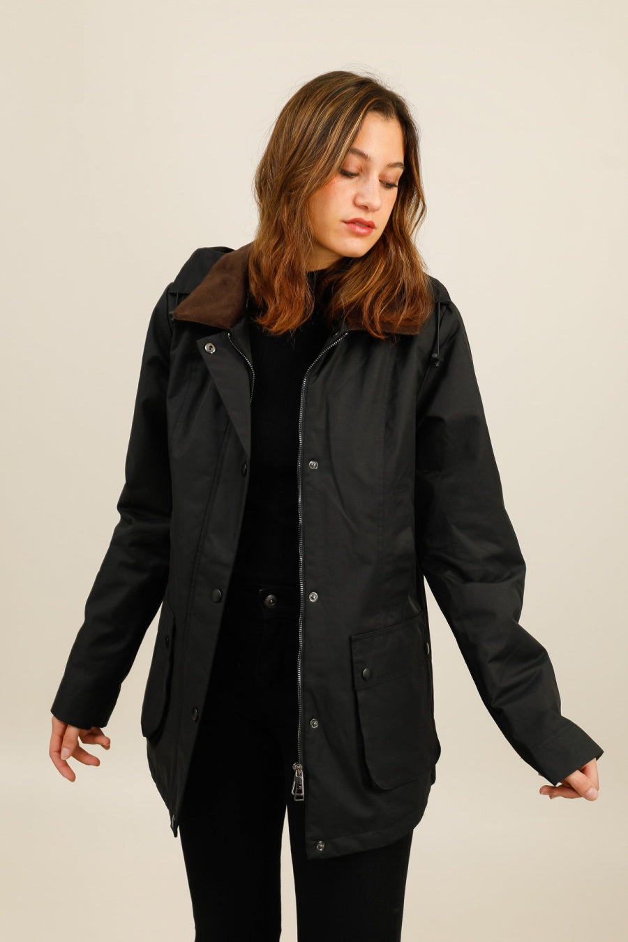 parka fourrure femme #couleur_noir