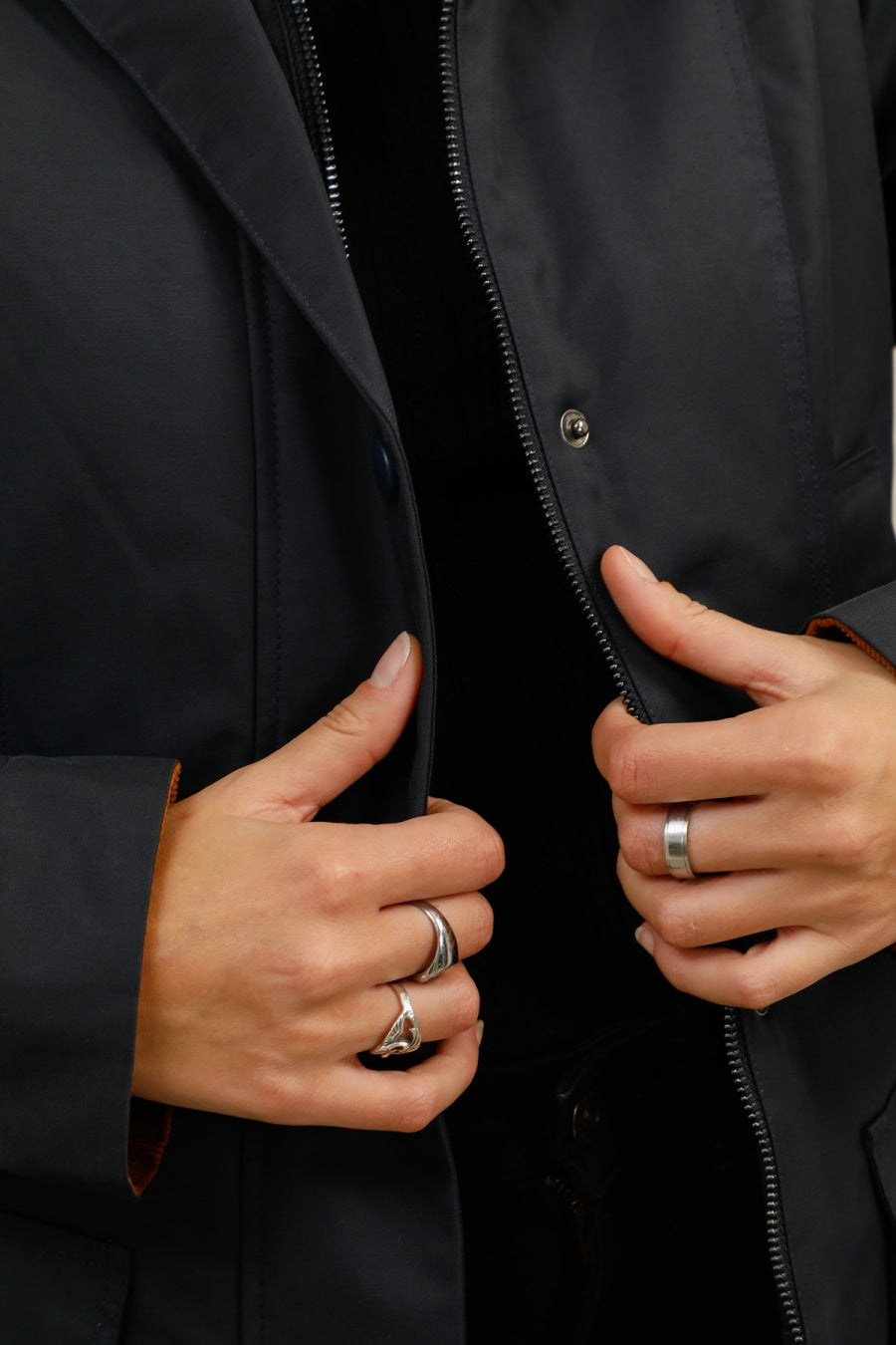 parka fourrure femme #couleur_marine