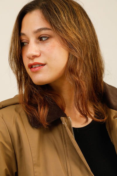 parka fourrure femme #couleur_camel