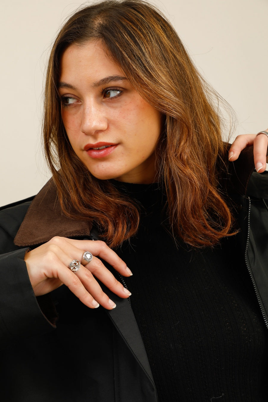 veste fourrée #couleur_noir