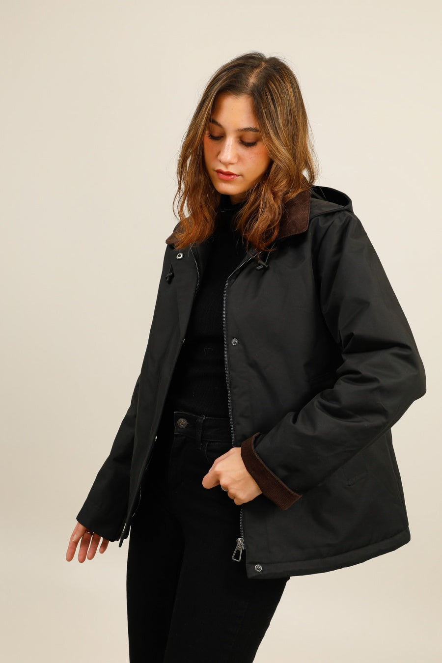 veste fourrée #couleur_noir