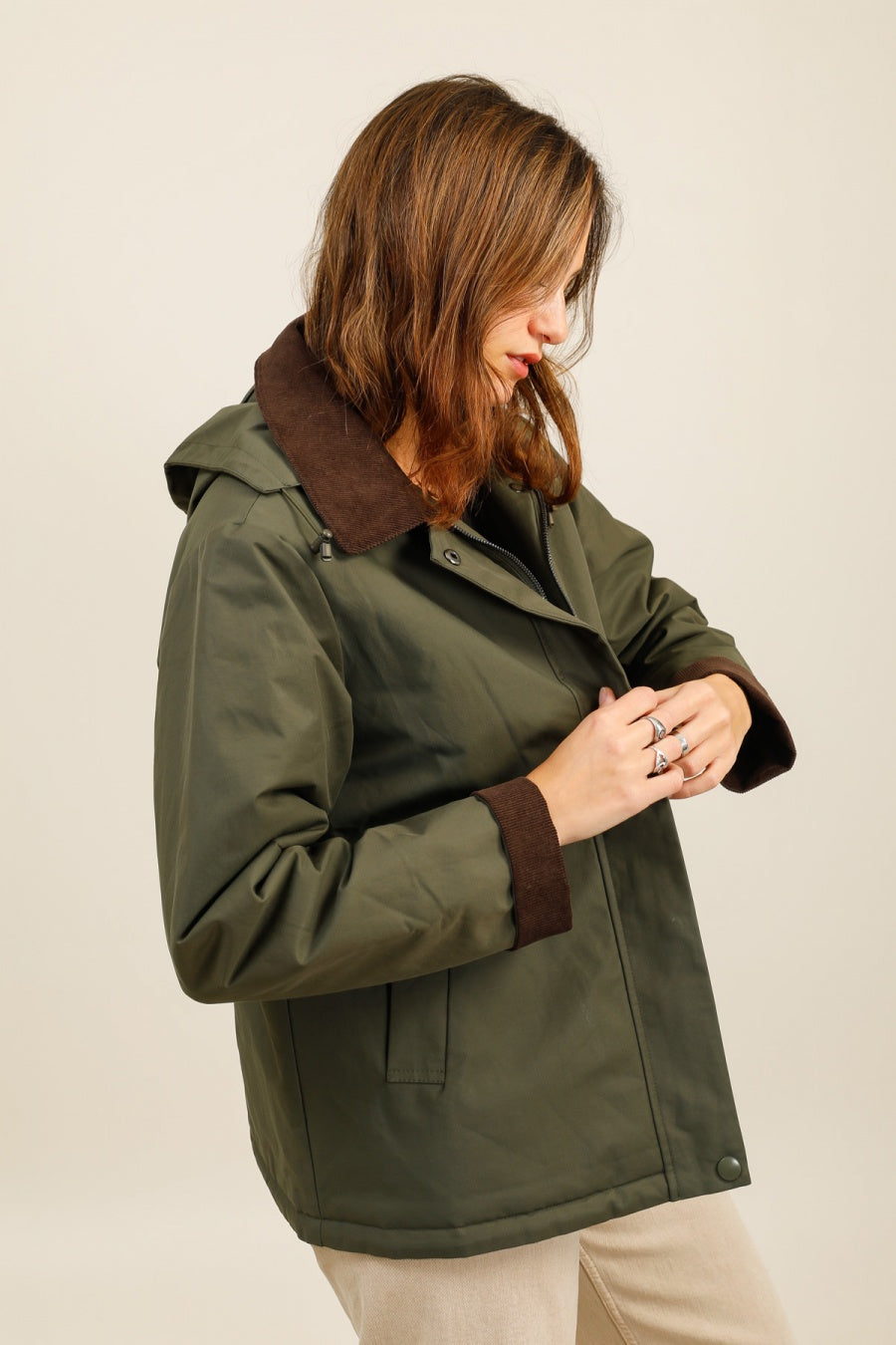 veste fourrée #couleur_kaki