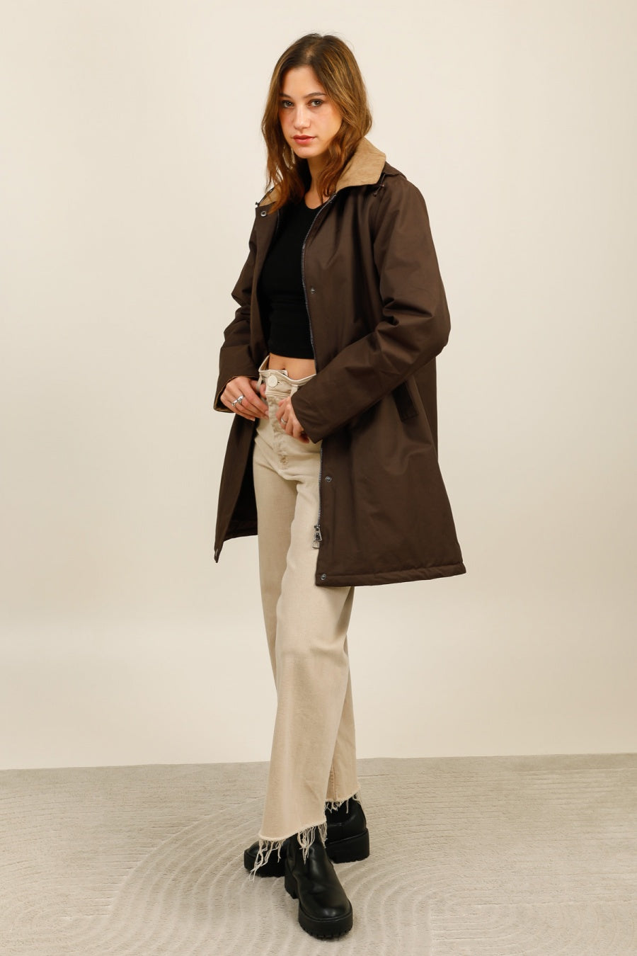 veste fourrée femme #couleur_choco