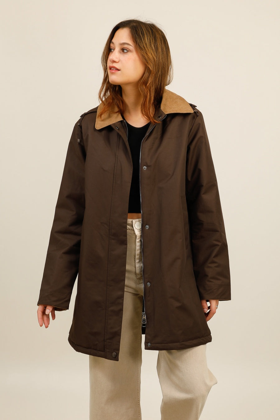 veste fourrée femme #couleur_choco