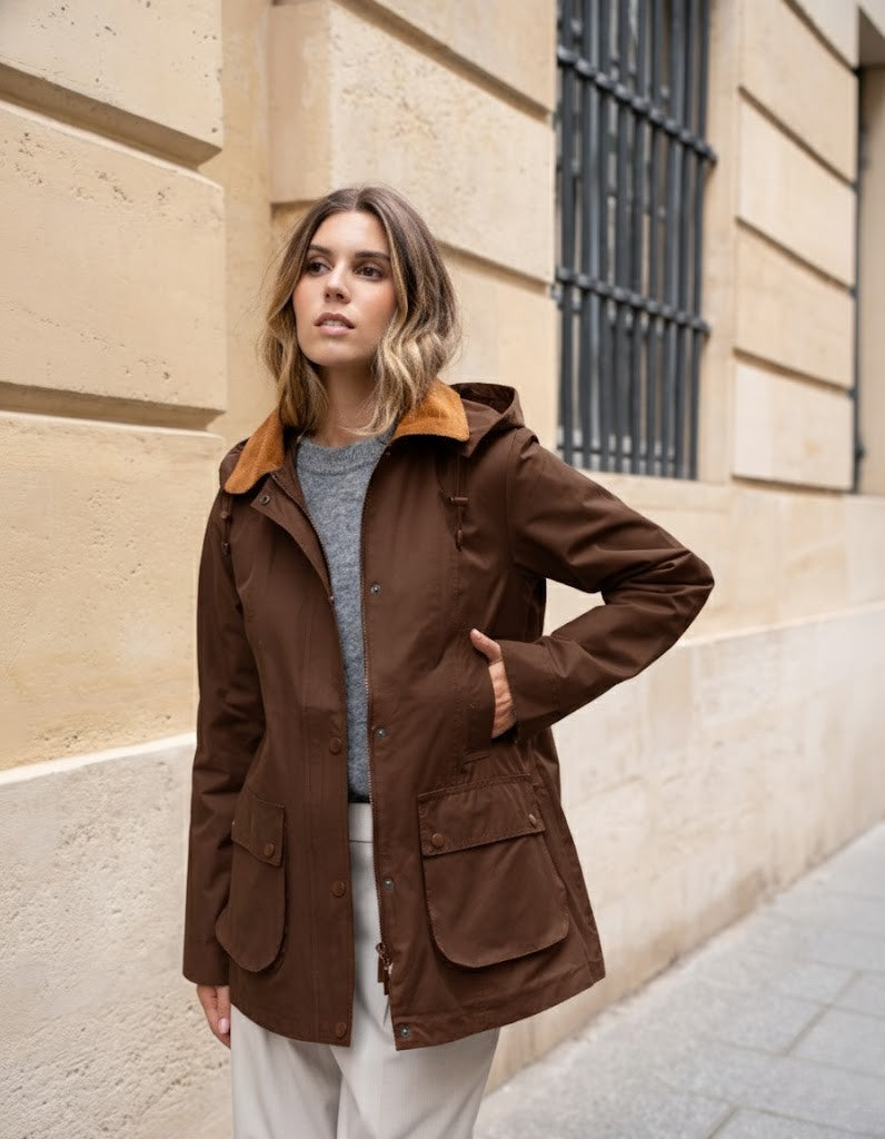 parka coton femme #couleur_choco