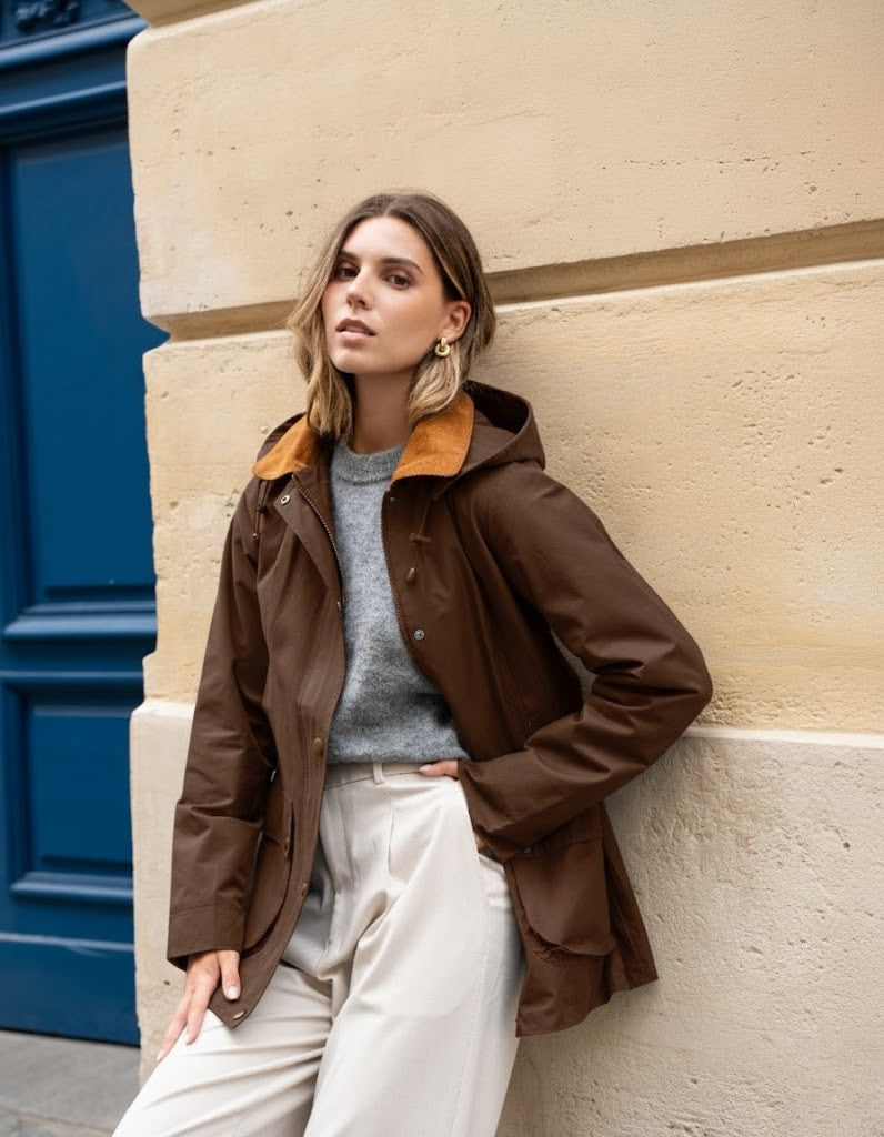 parka coton femme #couleur_choco