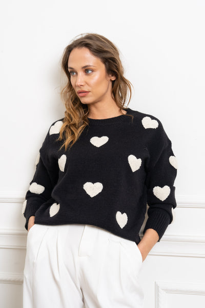 Pull cœur "Charme"