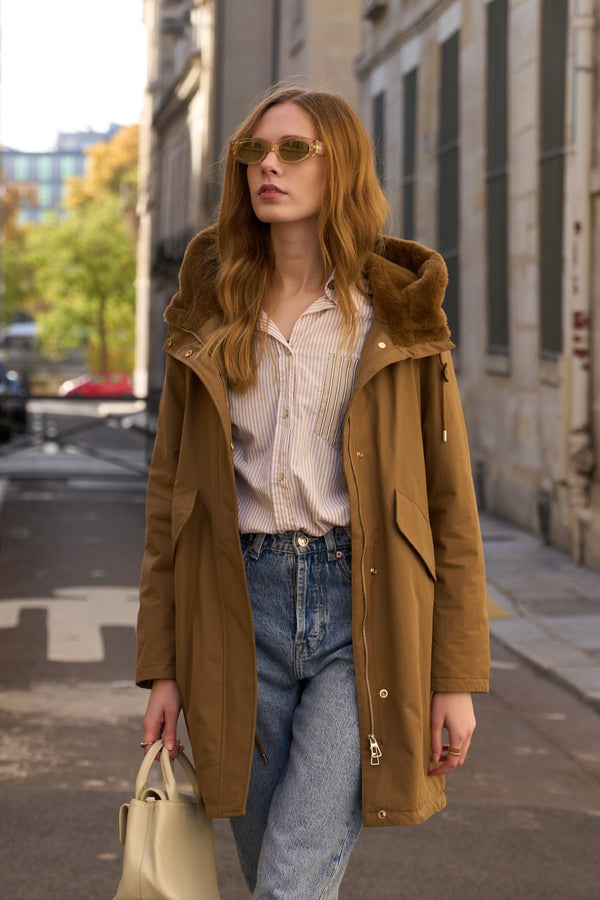 parka femme #couleur_camel