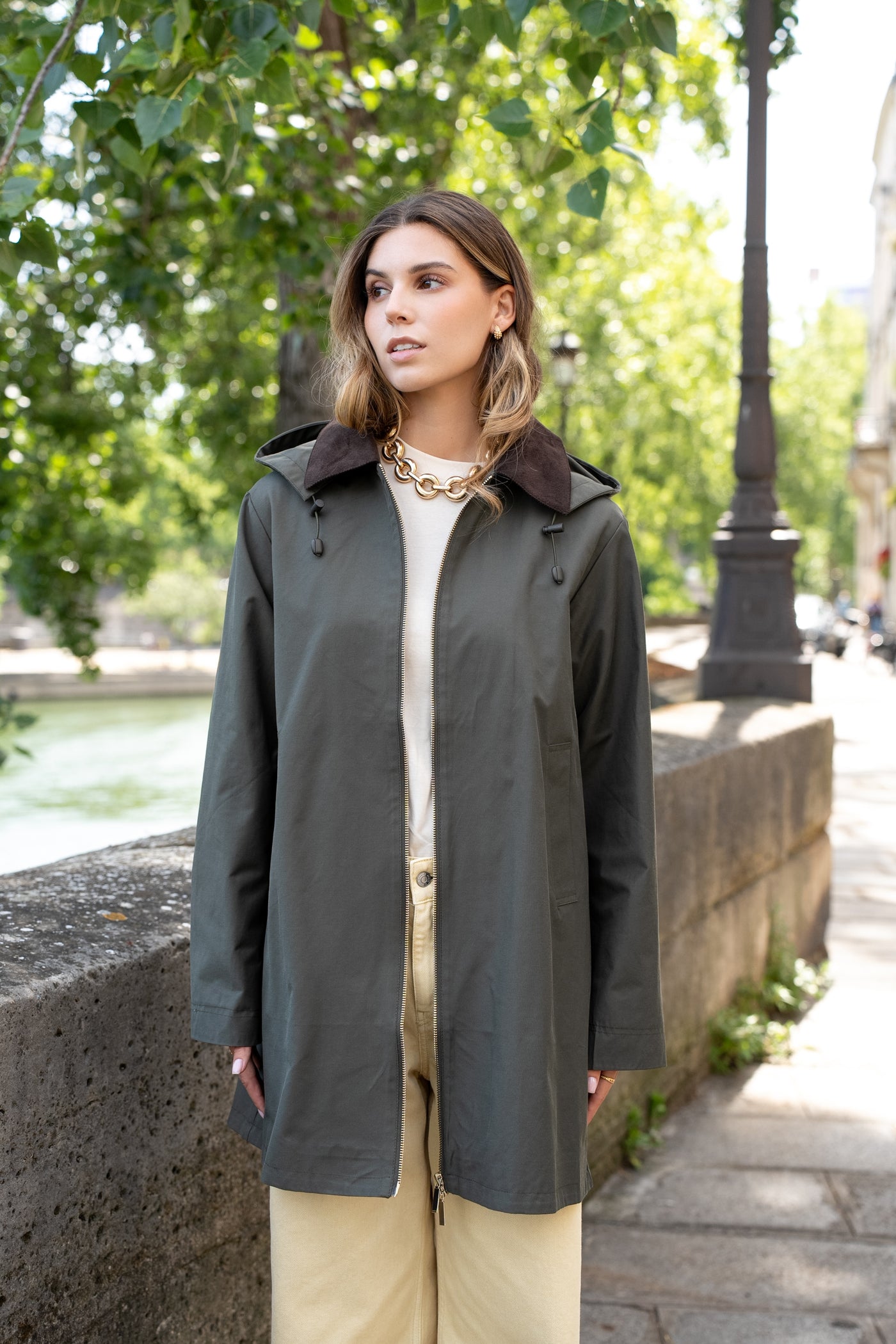 Veste coton #couleur_kaki