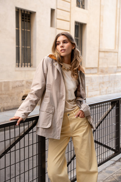 parka coton femme #couleur_beige
