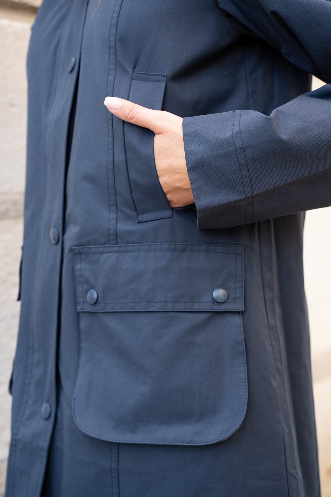 parka femme en coton #couleur_marine