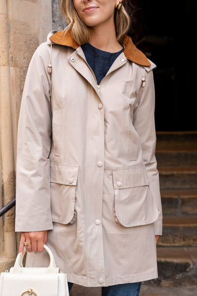 parka femme en coton #couleur_beige