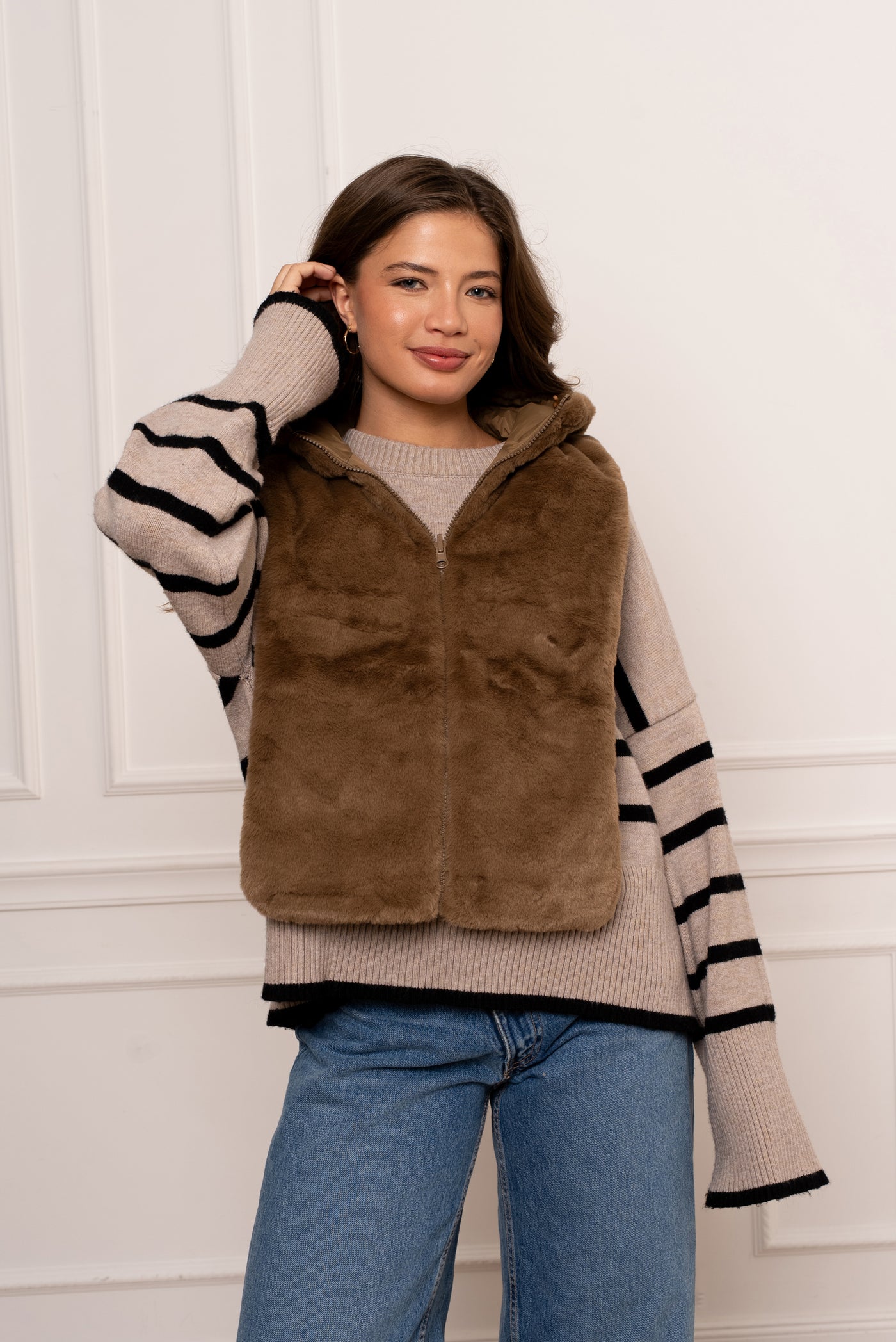 capuche amovible femme #couleur_camel