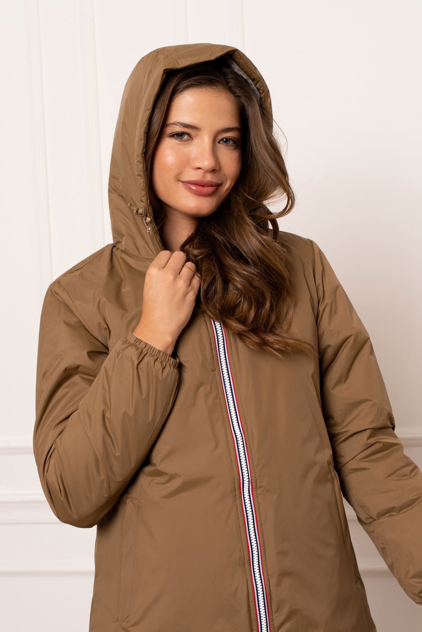 Imperméable doublée polaire femme #couleur_camel