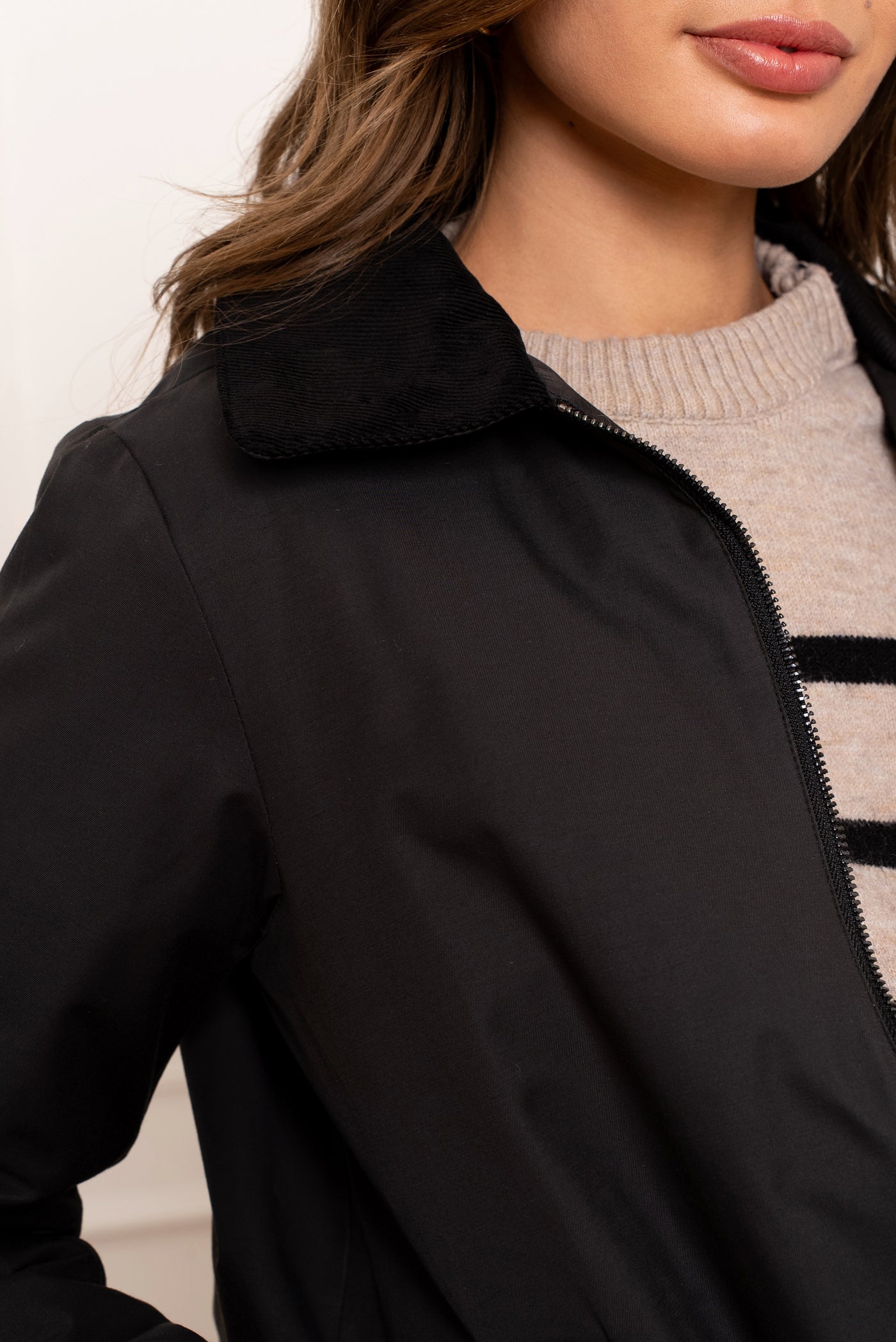 veste femme mi-saison #couleur_noir