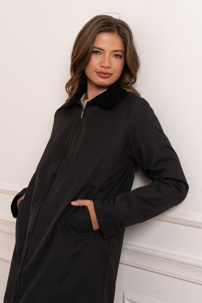 veste femme mi-saison #couleur_noir