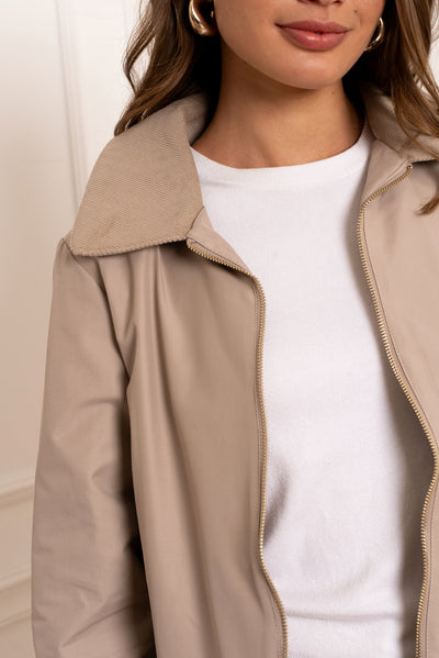 veste femme velours #couleur_beige